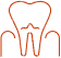 Animated tooth and gum tissue representing periodontal therapy